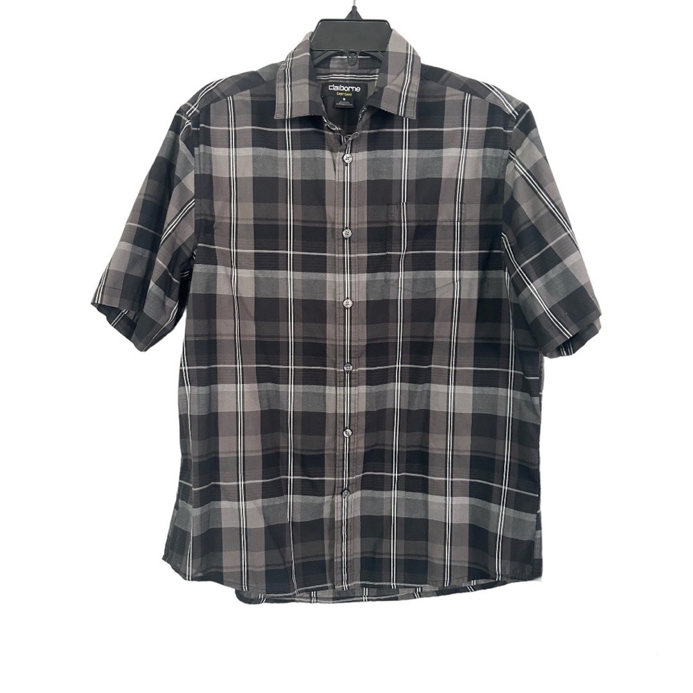 Men’s Black Button Short Sleeves Shirt Size Medium